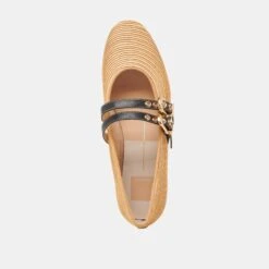 BAYLEE WIDE BALLET FLATS NATURAL RAFFIA(Baylee Wide Ballet Flats Natural Raffia) -Dolce Vita Sale Store DOLCEVITA FLATS BAYLEE NATURALRAFFIA 06 daba4448 da15 4486 86e8 7c5a6e43daeb