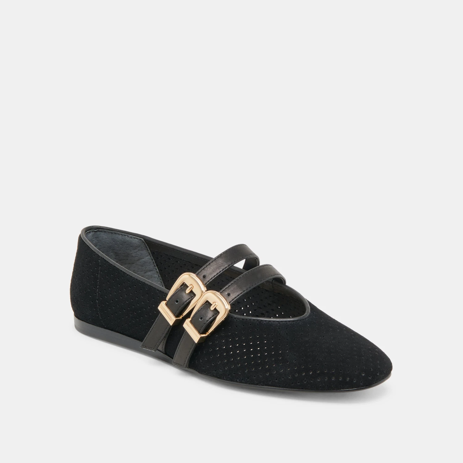 BAYLEE WIDE BALLET FLATS ONYX PERFORATED SUEDE(Baylee wide ballet flats onyx perforated suede) BAYLEE WIDE BALLET FLATS ONYX PERFORATED SUEDE(Baylee Wide Ballet Flats Onyx Perforated Suede) -Dolce Vita Sale Store DOLCEVITA FLATS BAYLEE ONYXPERFORATEDSUEDE 01 a172bdc8 54e1 46df bc1e 2b9f5c904706