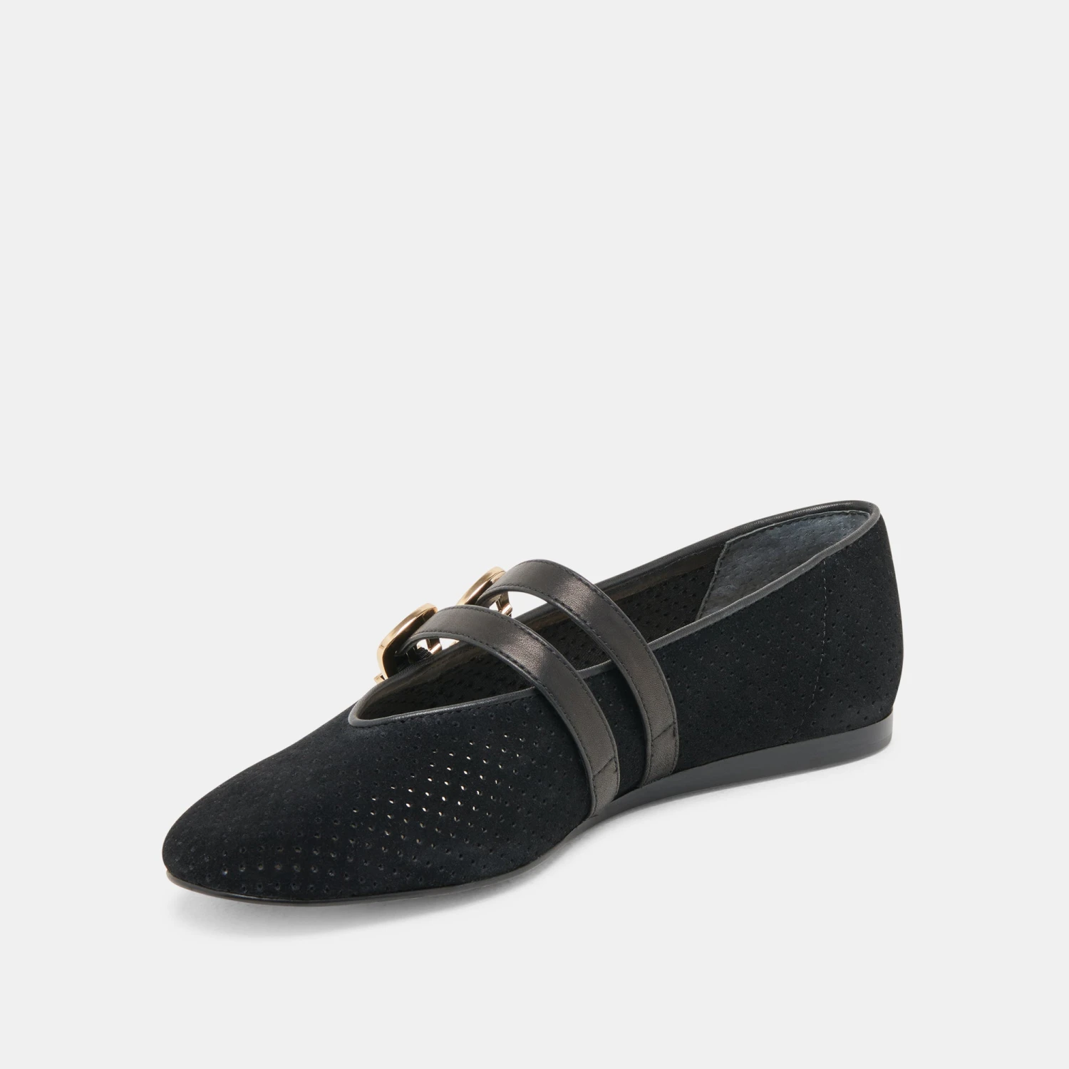 BAYLEE WIDE BALLET FLATS ONYX PERFORATED SUEDE(Baylee wide ballet flats onyx perforated suede) BAYLEE WIDE BALLET FLATS ONYX PERFORATED SUEDE(Baylee Wide Ballet Flats Onyx Perforated Suede) -Dolce Vita Sale Store DOLCEVITA FLATS BAYLEE ONYXPERFORATEDSUEDE 08 f6667d2f 0836 404d 8d62 600947a96371
