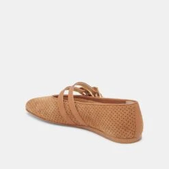 BAYLEE BALLET FLATS PECAN PERFORATED SUEDE(Baylee Ballet Flats Pecan Perforated Suede) -Dolce Vita Sale Store DOLCEVITA FLATS BAYLEE PECANPERFORATEDSUEDE 09