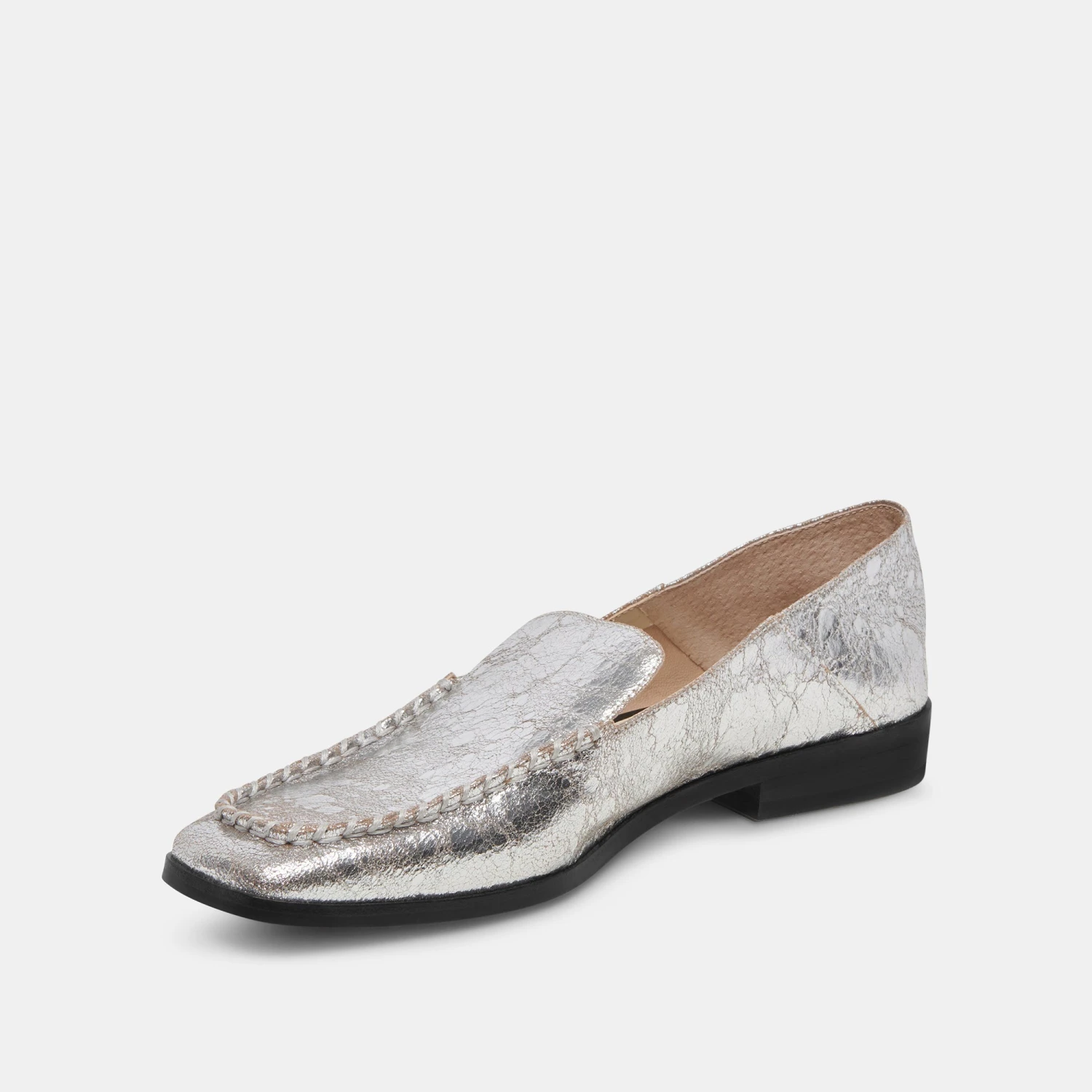 BENY WIDE FLATS SILVER DISTRESSED LEATHER(Beny wide flats silver distressed leather) BENY WIDE FLATS SILVER DISTRESSED LEATHER(Beny Wide Flats Silver Distressed Leather) -Dolce Vita Sale Store DOLCEVITA FLATS BENY SILVERDESTRESSEDLEATHER 08 3