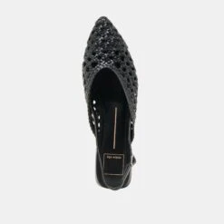 BIRDIE FLATS BLACK WOVEN LEATHER(Birdie Flats Black Woven Leather) -Dolce Vita Sale Store DOLCEVITA FLATS BIRDIE BLACKWOVENLEATHE 06