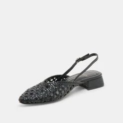 BIRDIE FLATS BLACK WOVEN LEATHER(Birdie Flats Black Woven Leather) -Dolce Vita Sale Store DOLCEVITA FLATS BIRDIE BLACKWOVENLEATHE 09