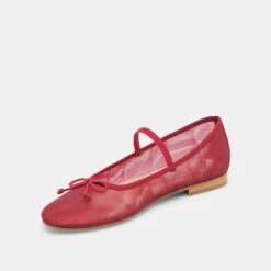 CADEL BALLET FLATS CRIMSON MESH(Cadel Ballet Flats Crimson Mesh) -Dolce Vita Sale Store DOLCEVITA FLATS CADEL CRIMSONMESH 08