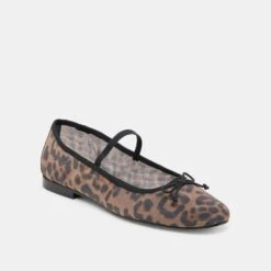 CADEL BALLET FLATS DK LEOPARD MESH(Cadel Ballet Flats Dk Leopard Mesh) -Dolce Vita Sale Store DOLCEVITA FLATS CADEL DKLEOPARDMESH 01