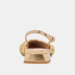 CYNDI FLATS GOLD WOVEN(Cyndi Flats Gold Woven) 11 CYNDI FLATS GOLD WOVEN(Cyndi Flats Gold Woven) -Dolce Vita Sale Store DOLCEVITA FLATS CYNDI GOLDWOVEN 05