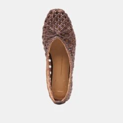 EDDA BALLET FLATS BROWN WOVEN LEATHER(Edda Ballet Flats Brown Woven Leather) -Dolce Vita Sale Store DOLCEVITA FLATS EDDA BROWNWOVENLEATHER 06
