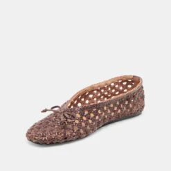 EDDA BALLET FLATS BROWN WOVEN LEATHER(Edda Ballet Flats Brown Woven Leather) -Dolce Vita Sale Store DOLCEVITA FLATS EDDA BROWNWOVENLEATHER 09