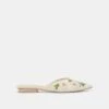 ELM FLATS WHITE FLORAL RAFFIA(Elm Flats White Floral Raffia) 1 ELM FLATS WHITE FLORAL RAFFIA(Elm Flats White Floral Raffia) -Dolce Vita Sale Store DOLCEVITA FLATS ELM WHITEFLORALRAFFIA 02