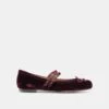 GIBSEN BALLET FLATS BURGUNDY VELVET(Gibsen Ballet Flats Burgundy Velvet) -Dolce Vita Sale Store DOLCEVITA FLATS GIBSEN BURGUNDYVELVET 02