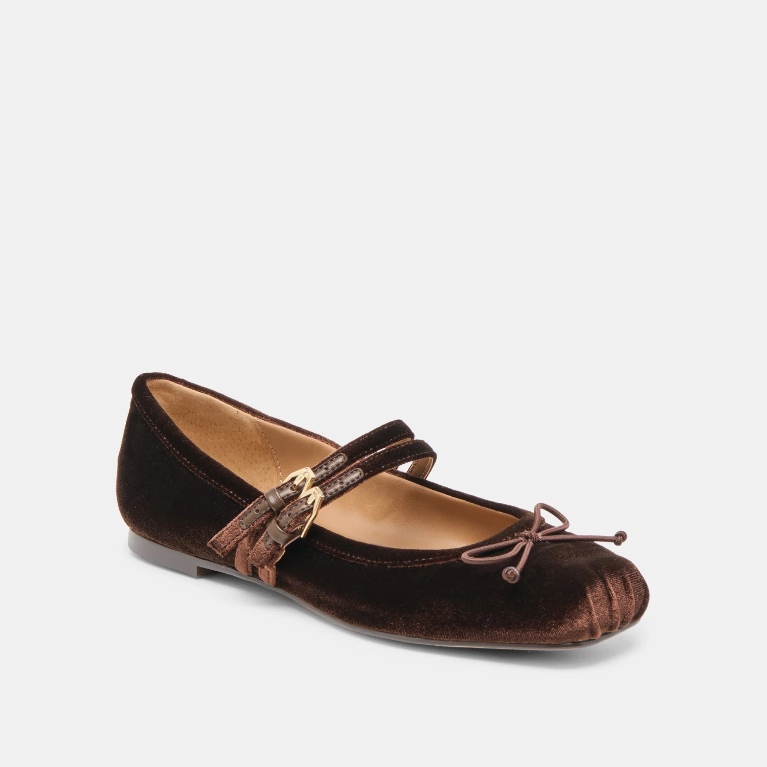 GIBSEN BALLET FLATS CHOCOLATE VELVET(Gibsen ballet flats chocolate velvet) GIBSEN BALLET FLATS CHOCOLATE VELVET(Gibsen Ballet Flats Chocolate Velvet) -Dolce Vita Sale Store DOLCEVITA FLATS GIBSEN CHOCOLATEVELVET 01