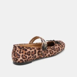 GIBSEN BALLET FLATS DK LEOPARD SATIN(Gibsen Ballet Flats Dk Leopard Satin) -Dolce Vita Sale Store DOLCEVITA FLATS GIBSEN DKLEOPARDSATIN 03