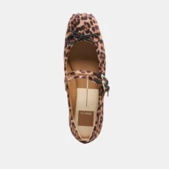 GIBSEN BALLET FLATS DK LEOPARD SATIN(Gibsen Ballet Flats Dk Leopard Satin) -Dolce Vita Sale Store DOLCEVITA FLATS GIBSEN DKLEOPARDSATIN 06