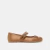 GIBSEN BALLET FLATS MID BROWN SATIN(Gibsen Ballet Flats Mid Brown Satin) -Dolce Vita Sale Store DOLCEVITA FLATS GIBSEN MIDBROWNSATIN 02
