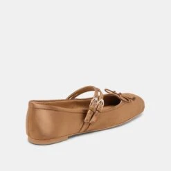 GIBSEN BALLET FLATS MID BROWN SATIN(Gibsen Ballet Flats Mid Brown Satin) -Dolce Vita Sale Store DOLCEVITA FLATS GIBSEN MIDBROWNSATIN 03
