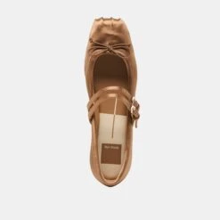 GIBSEN BALLET FLATS MID BROWN SATIN(Gibsen Ballet Flats Mid Brown Satin) -Dolce Vita Sale Store DOLCEVITA FLATS GIBSEN MIDBROWNSATIN 06