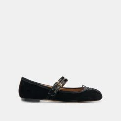 GIBSEN BALLET FLATS NERO VELVET(Gibsen Ballet Flats Nero Velvet)