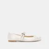 GIBSEN BALLET FLATS TRUE WHITE SATIN(Gibsen Ballet Flats True White Satin)
