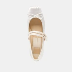 GIBSEN BALLET FLATS TRUE WHITE SATIN(Gibsen Ballet Flats True White Satin) -Dolce Vita Sale Store DOLCEVITA FLATS GIBSEN WHITESATIN 06