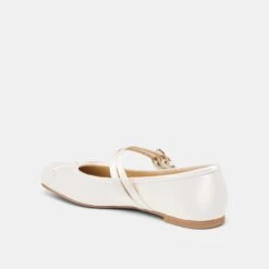 GIBSEN BALLET FLATS TRUE WHITE SATIN(Gibsen Ballet Flats True White Satin) -Dolce Vita Sale Store DOLCEVITA FLATS GIBSEN WHITESATIN 08