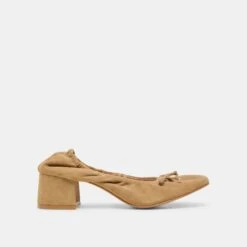 KARMIN HEELS DK TAUPE SUEDE(Karmin Heels Dk Taupe Suede)