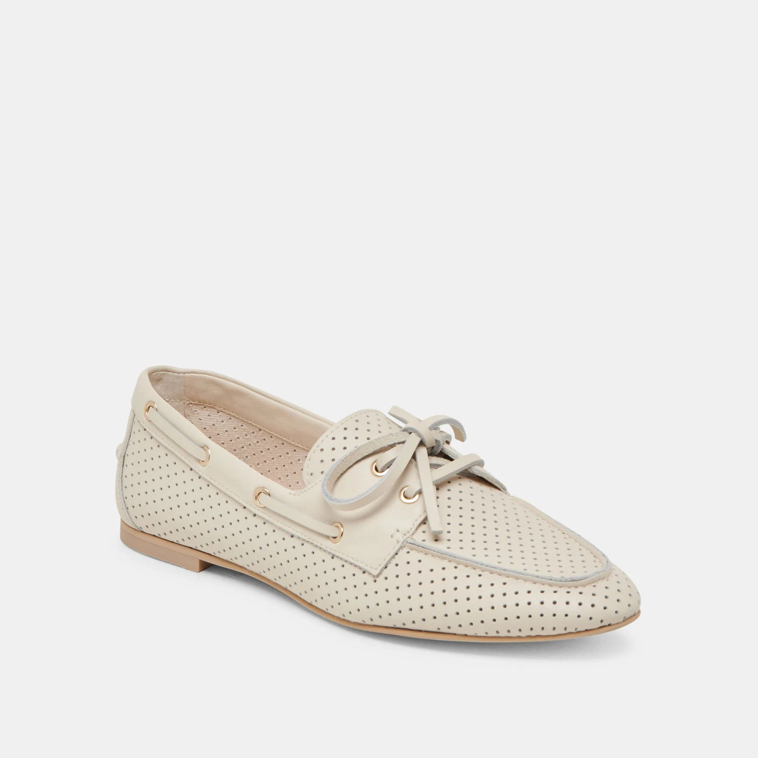LAKIN LOAFERS IVORY PERFORATED LEATHER(Lakin loafers ivory perforated leather) LAKIN LOAFERS IVORY PERFORATED LEATHER(Lakin Loafers Ivory Perforated Leather) -Dolce Vita Sale Store DOLCEVITA FLATS LAKIN IVORYPERFORATEDLEATHER 01