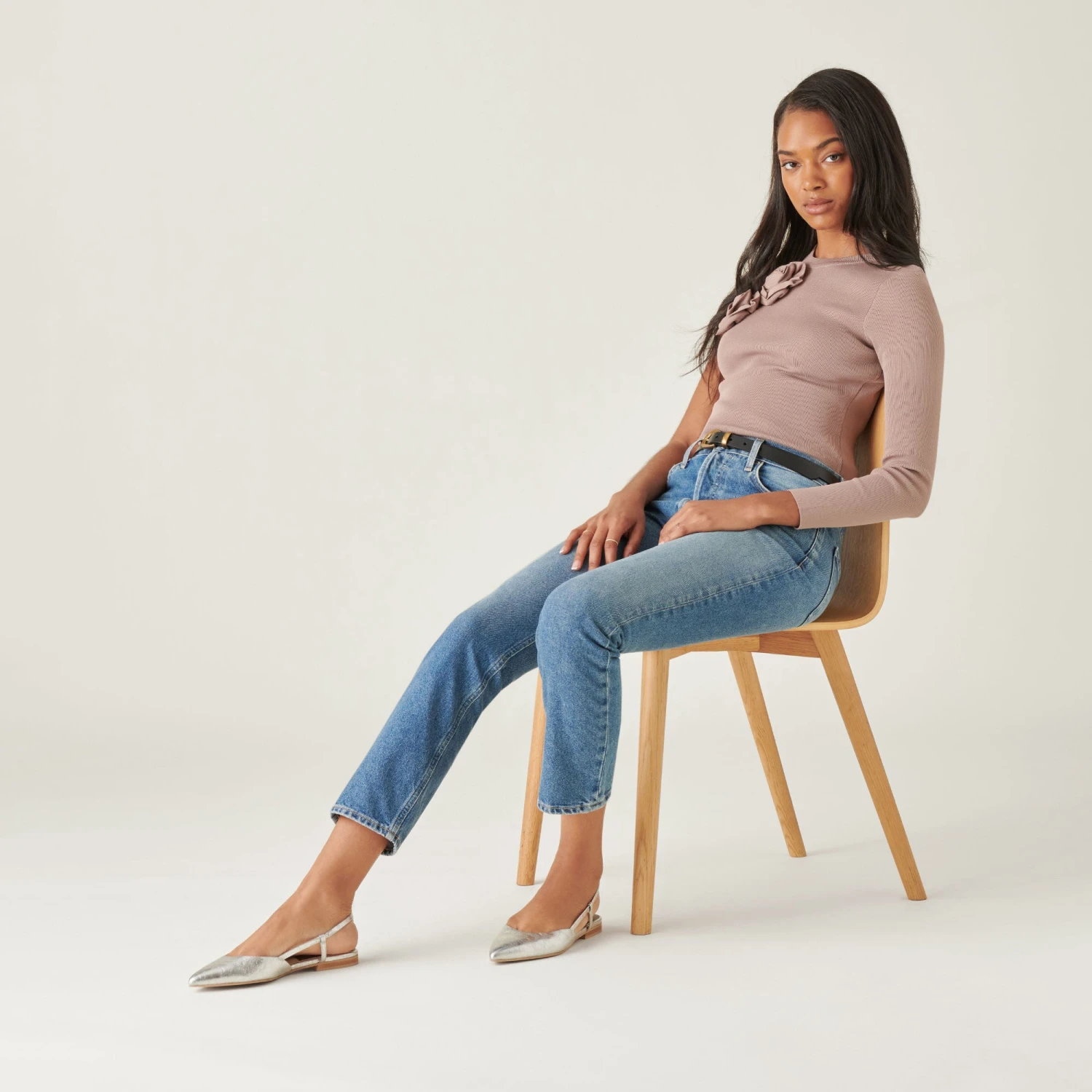 NARAH FLATS SILVER METALLIC LEATHER(Narah flats silver metallic leather) Dolce Vita NARAH FLATS SILVER METALLIC LEATHER(Narah Flats Silver Metallic Leather) -Dolce Vita Sale Store DOLCEVITA FLATS NARAH SILVERMETALICLEATHER ONFOOT 2