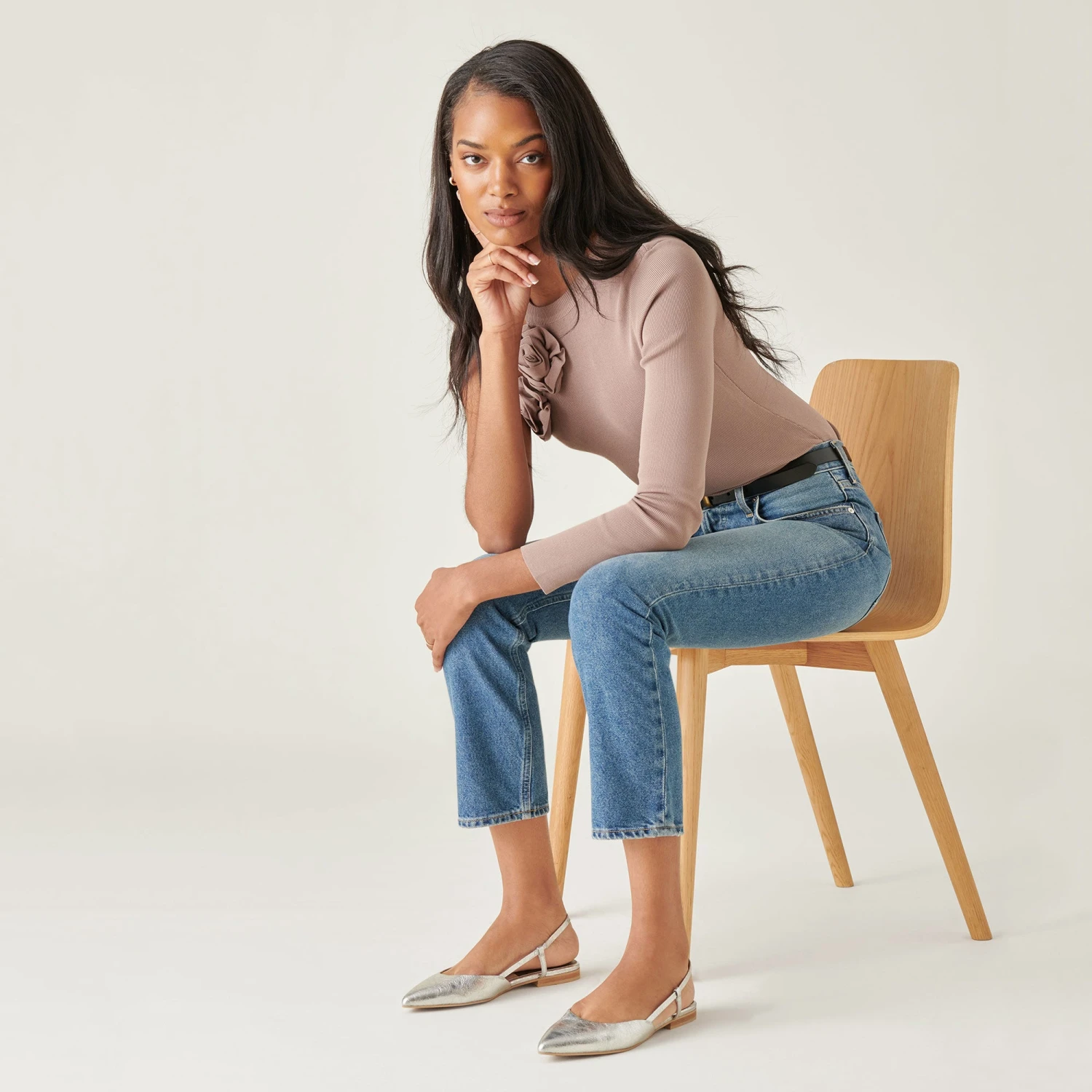 NARAH FLATS SILVER METALLIC LEATHER(Narah flats silver metallic leather) Dolce Vita NARAH FLATS SILVER METALLIC LEATHER(Narah Flats Silver Metallic Leather) -Dolce Vita Sale Store DOLCEVITA FLATS NARAH SILVERMETALICLEATHER ONFOOT 3