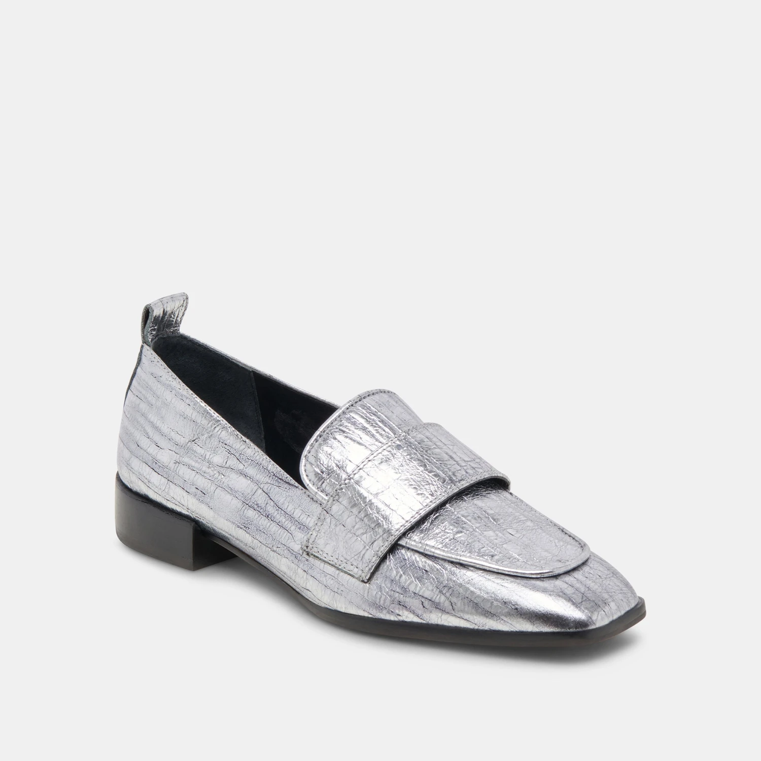 NYGEL LOAFERS GRAPHITE METALLIC LEATHER(Nygel loafers graphite metallic leather) NYGEL LOAFERS GRAPHITE METALLIC LEATHER(Nygel Loafers Graphite Metallic Leather) -Dolce Vita Sale Store DOLCEVITA FLATS NYGEL GRAPHITE METALLIC LEATHER 01