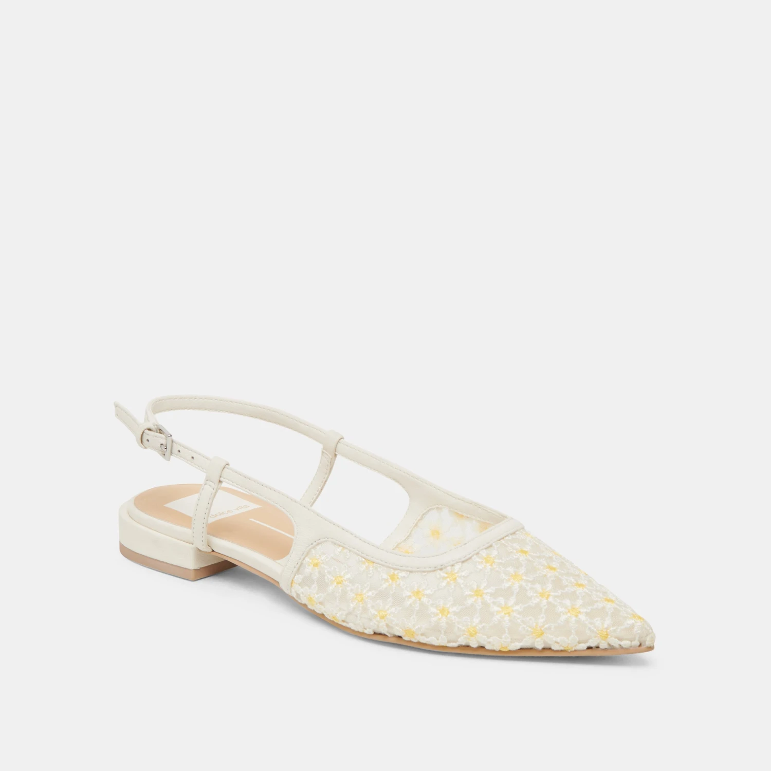 PAMIE FLORAL FLATS WHITE YELLOW FLORAL MESH(Pamie floral flats white yellow floral mesh) PAMIE FLORAL FLATS WHITE YELLOW FLORAL MESH(Pamie Floral Flats White Yellow Floral Mesh) -Dolce Vita Sale Store DOLCEVITA FLATS PAMIEFLORAL WHITE YELLOWFLORALMESH 01