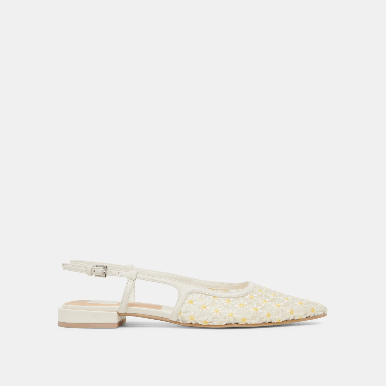 PAMIE FLORAL FLATS WHITE YELLOW FLORAL MESH(Pamie floral flats white yellow floral mesh) PAMIE FLORAL FLATS WHITE YELLOW FLORAL MESH(Pamie Floral Flats White Yellow Floral Mesh) -Dolce Vita Sale Store DOLCEVITA FLATS PAMIEFLORAL WHITE YELLOWFLORALMESH 02