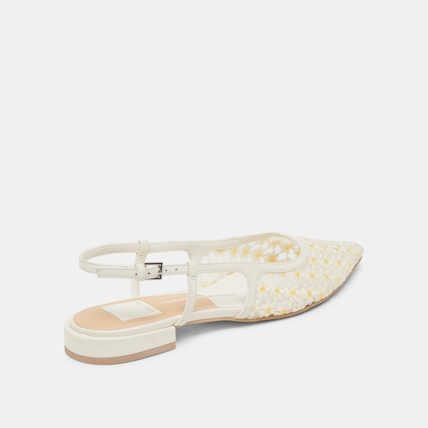 PAMIE FLORAL FLATS WHITE YELLOW FLORAL MESH(Pamie floral flats white yellow floral mesh) PAMIE FLORAL FLATS WHITE YELLOW FLORAL MESH(Pamie Floral Flats White Yellow Floral Mesh) -Dolce Vita Sale Store DOLCEVITA FLATS PAMIEFLORAL WHITE YELLOWFLORALMESH 03