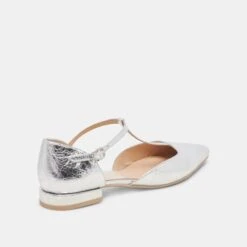 PEATY FLATS SILVER DISTRESSED LEATHER(Peaty Flats Silver Distressed Leather) -Dolce Vita Sale Store DOLCEVITA FLATS PEATY SILVER DISTRESSED LEATHER 03