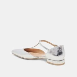 PEATY FLATS SILVER DISTRESSED LEATHER(Peaty Flats Silver Distressed Leather) -Dolce Vita Sale Store DOLCEVITA FLATS PEATY SILVER DISTRESSED LEATHER 09