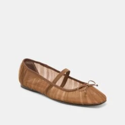 RAEVEN BALLET FLATS MID BROWN TULLE(Raeven Ballet Flats Mid Brown Tulle) 5 RAEVEN BALLET FLATS MID BROWN TULLE(Raeven Ballet Flats Mid Brown Tulle) -Dolce Vita Sale Store DOLCEVITA FLATS RAEVEN MIDBROWNTULLE 01