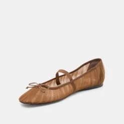 RAEVEN BALLET FLATS MID BROWN TULLE(Raeven Ballet Flats Mid Brown Tulle) 8 RAEVEN BALLET FLATS MID BROWN TULLE(Raeven Ballet Flats Mid Brown Tulle) -Dolce Vita Sale Store DOLCEVITA FLATS RAEVEN MIDBROWNTULLE 08