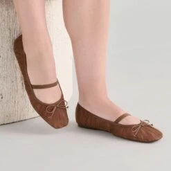 RAEVEN BALLET FLATS MID BROWN TULLE(Raeven Ballet Flats Mid Brown Tulle) 9 RAEVEN BALLET FLATS MID BROWN TULLE(Raeven Ballet Flats Mid Brown Tulle) -Dolce Vita Sale Store DOLCEVITA FLATS RAEVEN MIDBROWNTULLE 01