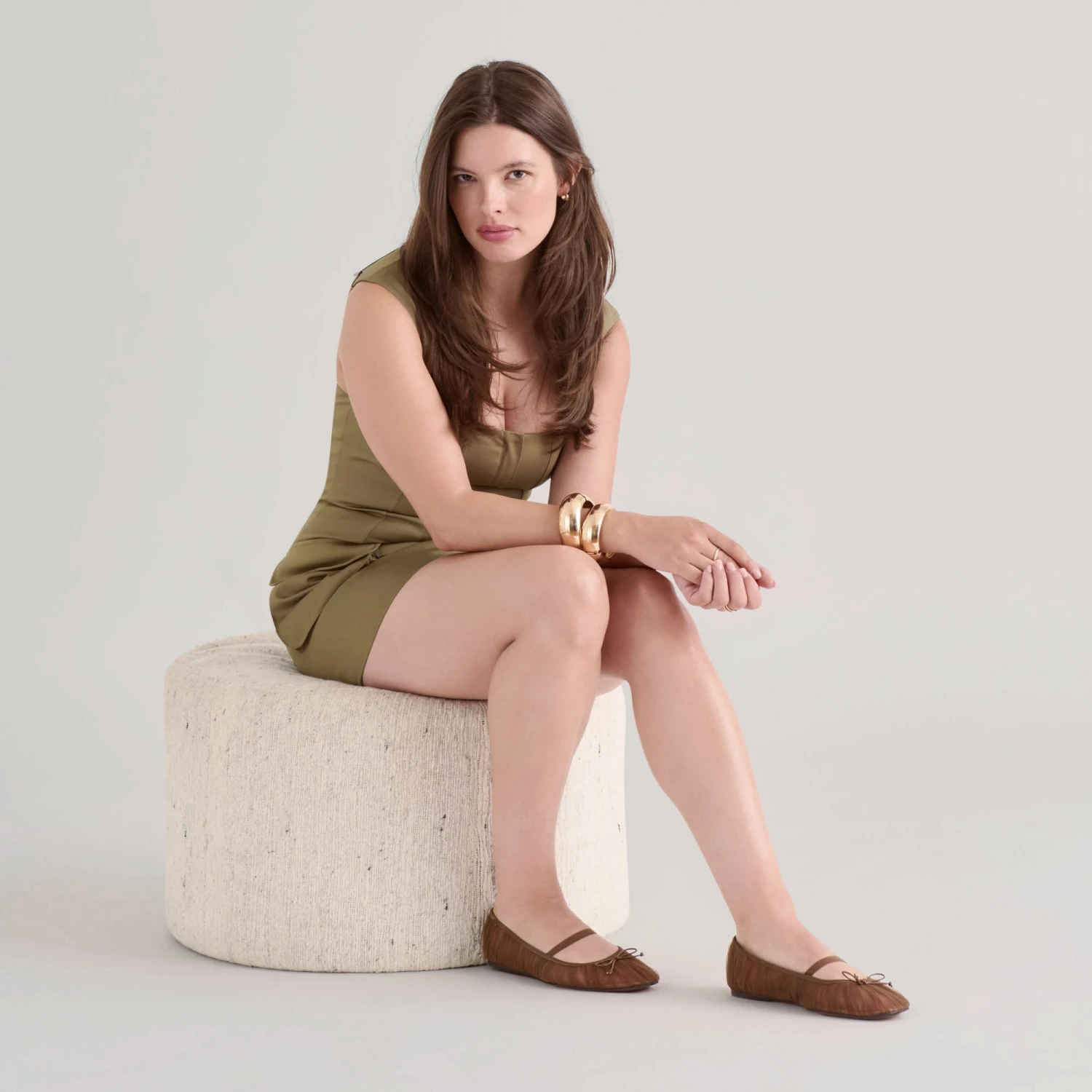 RAEVEN BALLET FLATS MID BROWN TULLE(Raeven ballet flats mid brown tulle) RAEVEN BALLET FLATS MID BROWN TULLE(Raeven Ballet Flats Mid Brown Tulle) -Dolce Vita Sale Store DOLCEVITA FLATS RAEVEN MIDBROWNTULLE ONFOOT 03