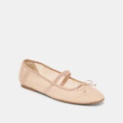 RAEVEN BALLET FLATS PRALINE TULLE(Raeven Ballet Flats Praline Tulle) -Dolce Vita Sale Store DOLCEVITA FLATS RAEVEN PRALINETULLE 01