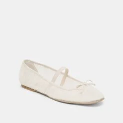 RAEVEN BALLET FLATS WHITE TULLE(Raeven Ballet Flats White Tulle) -Dolce Vita Sale Store DOLCEVITA FLATS RAEVEN WHITETULLE 01
