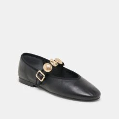RELAN BALLET FLATS BLACK LEATHER(Relan Ballet Flats Black Leather) -Dolce Vita Sale Store DOLCEVITA FLATS RELAN BLACKLEATHER 01