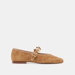 RELAN BALLET FLATS LT BROWN SUEDE(Relan Ballet Flats Lt Brown Suede)