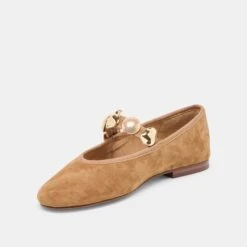 RELAN BALLET FLATS LT BROWN SUEDE(Relan Ballet Flats Lt Brown Suede) 5 RELAN BALLET FLATS LT BROWN SUEDE(Relan Ballet Flats Lt Brown Suede) -Dolce Vita Sale Store DOLCEVITA FLATS RELAN LIGHTBROWNSUEDE 09