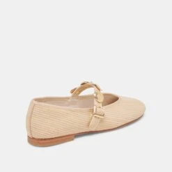RELAN BALLET FLATS LT NATURAL RAFFIA(Relan Ballet Flats Lt Natural Raffia) -Dolce Vita Sale Store DOLCEVITA FLATS RELAN LTNATURALRAFFIA 03