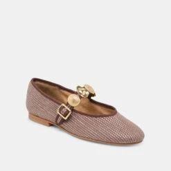RELAN BALLET FLATS WALNUT RAFFIA(Relan Ballet Flats Walnut Raffia) -Dolce Vita Sale Store DOLCEVITA FLATS RELAN WALNUTRAFFIA 01