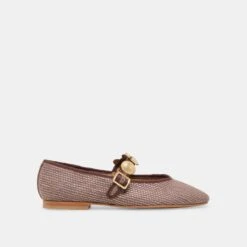 RELAN BALLET FLATS WALNUT RAFFIA(Relan Ballet Flats Walnut Raffia)