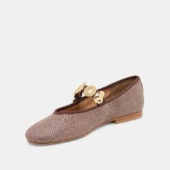 RELAN BALLET FLATS WALNUT RAFFIA(Relan Ballet Flats Walnut Raffia) -Dolce Vita Sale Store DOLCEVITA FLATS RELAN WALNUTRAFFIA 08