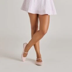 REYES X BYRDIE GOLF BALLET FLATS PINK PLAID GINGHAM(Reyes X Byrdie Golf Ballet Flats Pink Plaid Gingham) 13 REYES X BYRDIE GOLF BALLET FLATS PINK PLAID GINGHAM(Reyes X Byrdie Golf Ballet Flats Pink Plaid Gingham) -Dolce Vita Sale Store DOLCEVITA FLATS REYESBYRDIES PINKPLAID ONFOOT 01