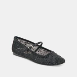 REYES CRYSTAL BALLET FLATS BLACK MESH(Reyes Crystal Ballet Flats Black Mesh) -Dolce Vita Sale Store DOLCEVITA FLATS REYESCRYSTAL BLACKMESH 01