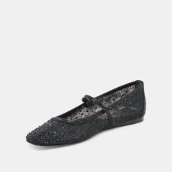 REYES CRYSTAL BALLET FLATS BLACK MESH(Reyes Crystal Ballet Flats Black Mesh) -Dolce Vita Sale Store DOLCEVITA FLATS REYESCRYSTAL BLACKMESH 08